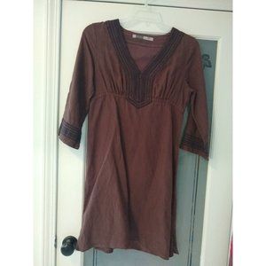 ATHLETA Lanai Brown Linen Dress - Size S
